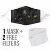 Bombay Cat On Black Print Face Mask