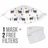 Manx Cat Patterns Print Face Mask