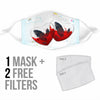 Oscar Fish In Heart Print Face Mask