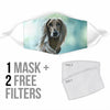 Afghan Hound On Blue Print Face Mask