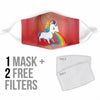 Rainbow Unicorn Print Face Mask