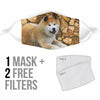 Cute Akita Print Face Mask