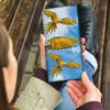 Blue-And-Yellow Macaw Print Women's Leather Wallet