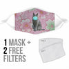 Nebelung Cat Floral Print Face Mask