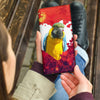 Catalina Macaw On Heart Print Women's Leather Wallet