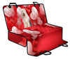 Old English Sheepdog On Red Print Pet Seat Covers