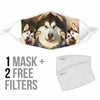 Alaskan Malamute Print Face Mask