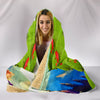 Red Shouldered Macaw Parrot Print Hooded Blanket