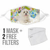 Cute Maltese Dog Print Face Mask