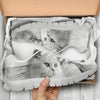 Persian Cat On White Print Running Shoes