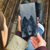 Belgian Shepherd On Black Print Women's Leather Wallet