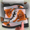 Bloodhound Dog Print Boots For Women/Men