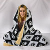 Paws Print Hooded Blanket