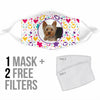 Cute Yorkie Print Face Mask