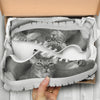 Abyssinian Cat On Black And White Print Running Shoes