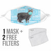 Manx Cat Print Face Mask