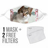 Cute American Wirehair Floral Print Face Mask