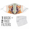 Cute American Pit Bull Terrier Print Face Mask