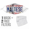 Maltese Print Face Mask