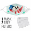 Cute American Eskimo Dog Print Face Mask