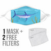 Cute Swordfish Print Face Mask