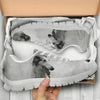 Borzoi Dog On Black And White Print Running Shoes