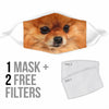 Pomeranian Dog Print Face Mask