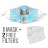 Cute Devon Rex Cat Print Face Mask