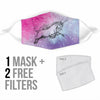 Flying Unicorn Print Face Mask