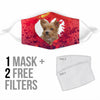 Australian Terrier On Heart Print Face Mask