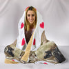 French Bulldog with paws Print Hooded Blanket
