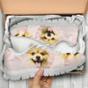 Pomeranian Dog Smiley Face Print Sneakers