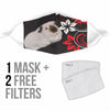 Himalayan Guinea Pig Floral Print Face Mask