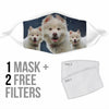 Lovely Samoyed Print Face Mask