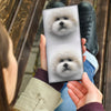 Lovely Bichon Frise Print Women's Leather Wallet