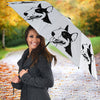 Bullterrier Dog Silhouettes Print Umbrellas