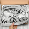 Black And White Tiger Print Running Shoes