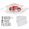 Shih Tzu In Heart Print Face Mask