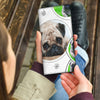 Cute Pug Dog Print Women's Leather Wallet