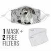 Lovely Greyhound Print Face Mask