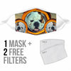 Bulldog Print Face Mask