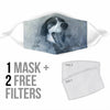 Smiling Whippet Print Face Mask