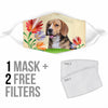 Cute Beagle Dog Print Face Mask