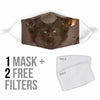 Havana Brown Cat Print Face Mask