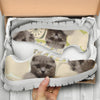 Cute Scottish Fold Cat Print Running Shoes