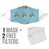 Afghan Hound Floral Patterns Print Face Mask