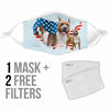 Cute American Staffordshire Terrier Print Face Mask