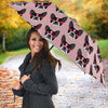 Boston Terrier Dog Pink Pattern Print Umbrellas