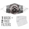 Yorkshire Terrier B&W Print Face Mask