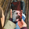 Anatolian Shepherd Dog On Red And Blue Print Women's Leather Wallet